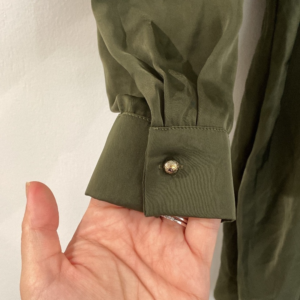 Zara Khaki Long Sleeve Dress - Picture 4 of 4